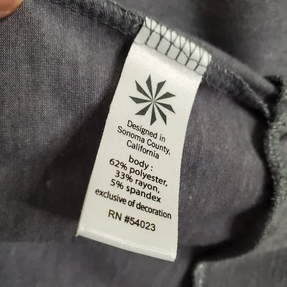 Athleta Size S Dress T-shirt Side Ruched Jersey Knit Athleisure Heathered Gray - Picture 9 of 12